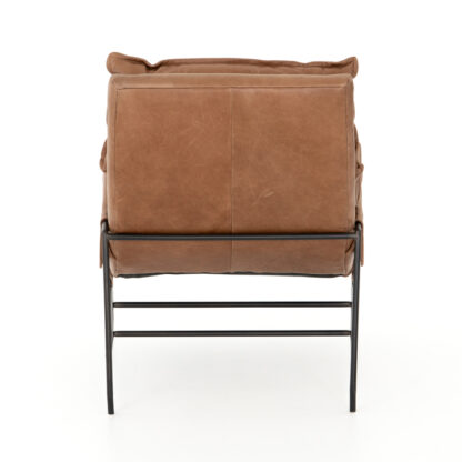 Taryn Leather Chair- Chaps Saddle