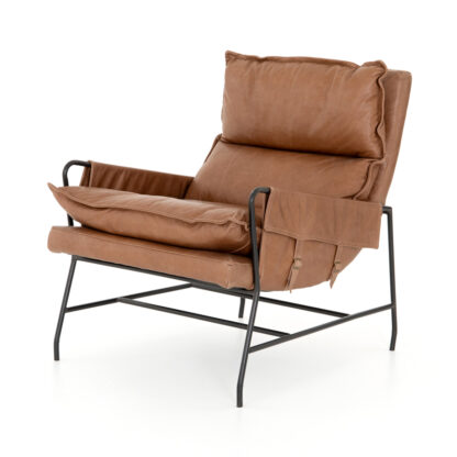 Taryn Leather Chair- Chaps Saddle