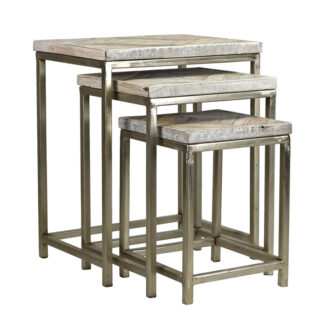 Embed Reclaimed Wood Nesting Tables (Set of 3)