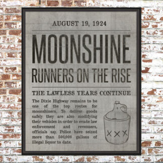Moonshine News Article Print White