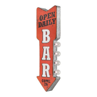 Open Daily Bar Reproduction Advertising Sign