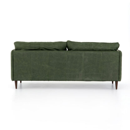 Reese Green Leather Sofa