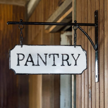 Metal Pantry Sign w Hanging Bar