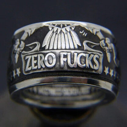 Zero F*CKS Coin Ring