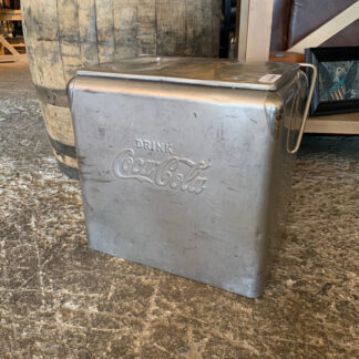 Vintage Silver Metal Coke Cooler