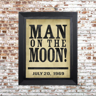 Man on Moon Framed Print Small