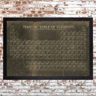 Periodic Table Framed Print Dark Large