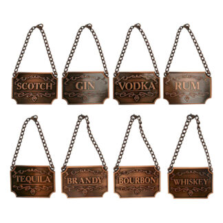 Copper Decanter Tags (Set of 8)