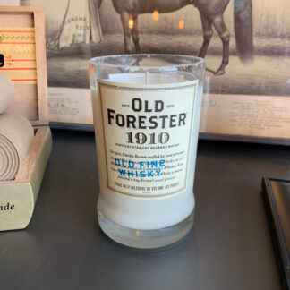 Recycled Old Forester 1910 Whiskey Candle