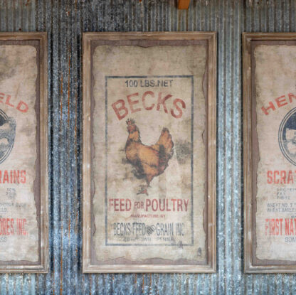 Framed Becks Poultry Seed Sign (2)