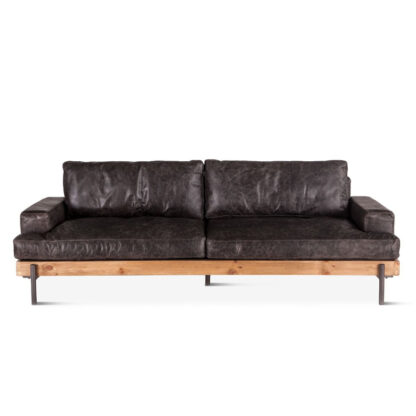 Portofino Leather Sofa Morocco Black - Image 2