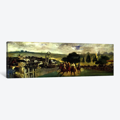 Races at Longchamp- Framed Canvas Giclee