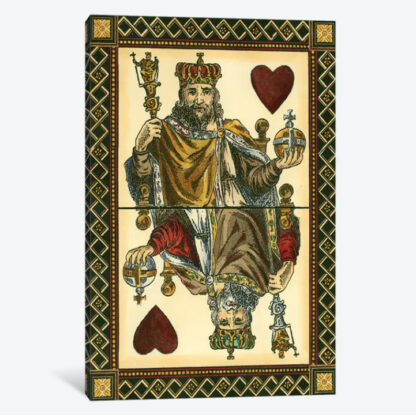 King of Hearts- Framed Canvas Giclee