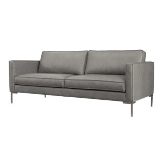 Concord Grey Leather Sofa