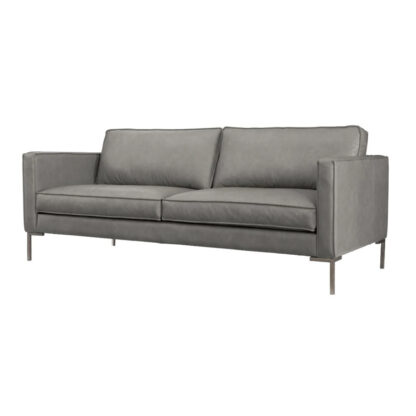 Concord Grey Leather Sofa