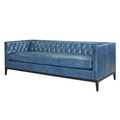 Clara Tufted Leather Sofa