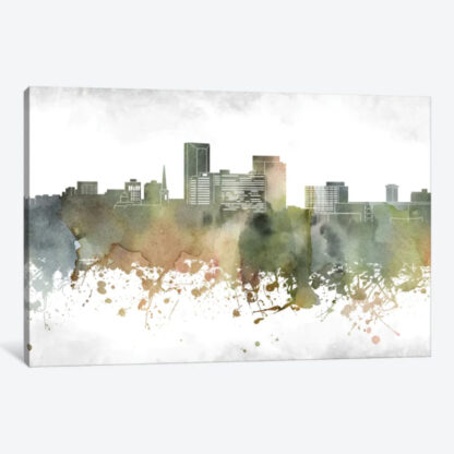 Lexington Skyline Framed Canvas Giclee