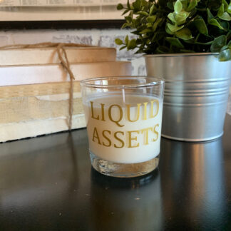 Liquid Assets Reusable Rocks Glass Candle