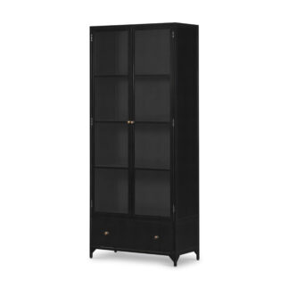 Shadow Box Metal Tall Cabinet- Black