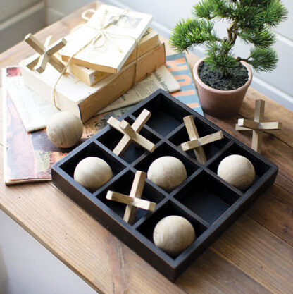 Wooden Tic-Tac-Toe Set