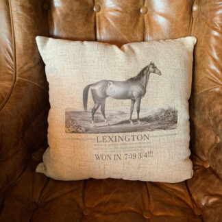 Lexington Racehorse Throw Pillow