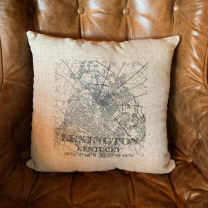 Lexington Map Throw Pillow