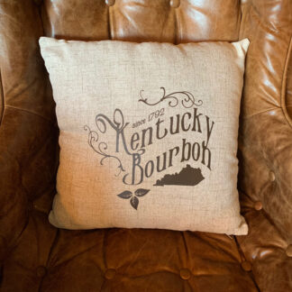 Bourbon Script Throw Pillow