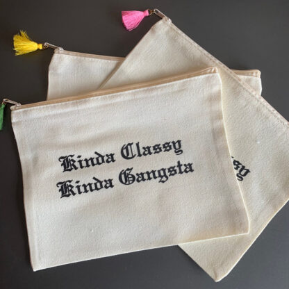 Classy Gangsta Large Canvas Pouch