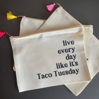 Taco Tuesday Large Canvas Pouch