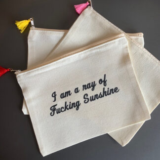 Ray of Sunshine Large Canvas Pouch