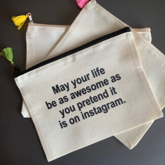 Instagram Life Large Canvas Pouch