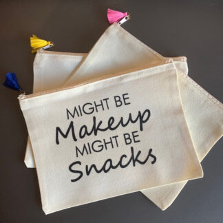 Makeup or Snacks Large Canvas Pouch