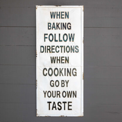 Metal Cooking Sign