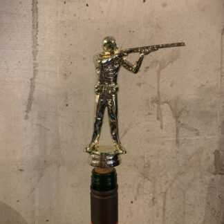 Trophy Bottle Stopper- Male Trap Shooter