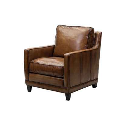 Josie Leather Chair- Arsonist Saddle