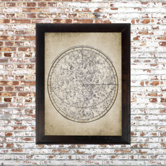 Star Chart North Framed Print- 18x24