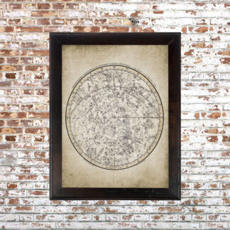 Star Chart South Framed Print- 18x24