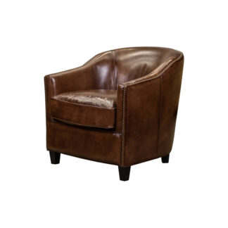 Camila Leather Chair- Arsonist Saddle