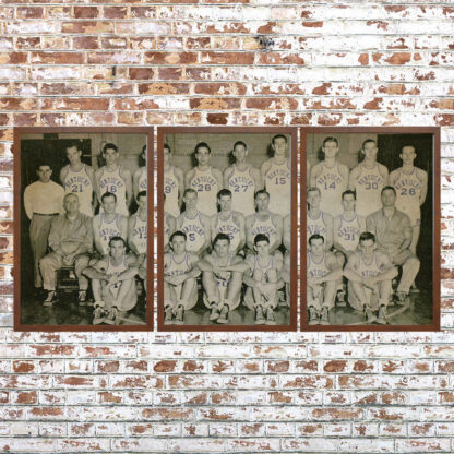 Distressed Basketball Triptych (Framed)