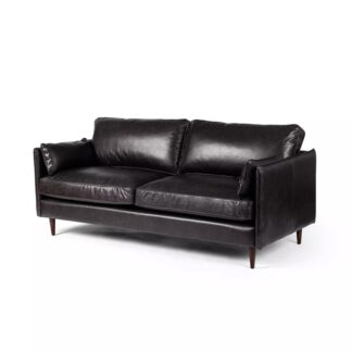 Reese Leather Sofa- Sonoma Black