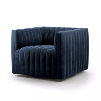 Augustine Swivel Chair- Sapphire Navy