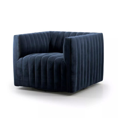 Augustine Swivel Chair- Sapphire Navy