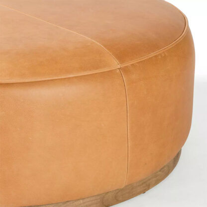 Sinclair Large Round Ottoman- Palermo Butterscotch