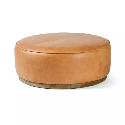 Sinclair Large Round Ottoman- Palermo Butterscotch