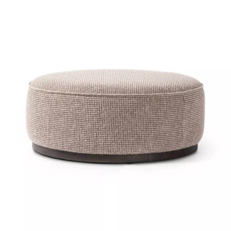 Sinclair Large Round Ottoman- Barrow Taupe