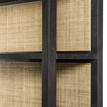 Caprice Large Bookshelf- Black Wash Mango - Image 3