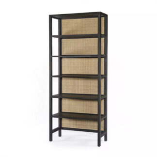 Caprice Large Bookshelf- Black Wash Mango