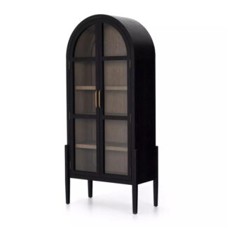 Tolle Cabinet- Drifted Matte Black, Drifted Oak