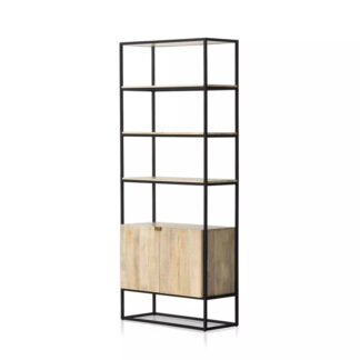 Kelby Bookcase- Light Wash Mango