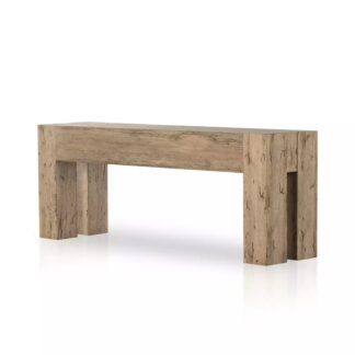 Abaso Console Table-Rustic Wormwood Oak